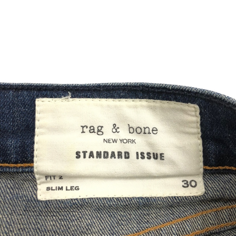 Rag & Bone Standard Issue Fit 2 Slim Leg Jeans Men's Size 30 30X27.5 Blue - Picture 5 of 12